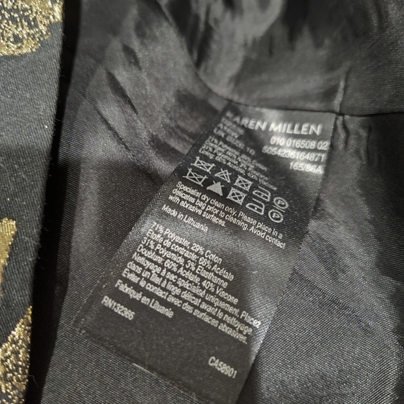 Karen millen dress blk gold - Picture 6 of 8